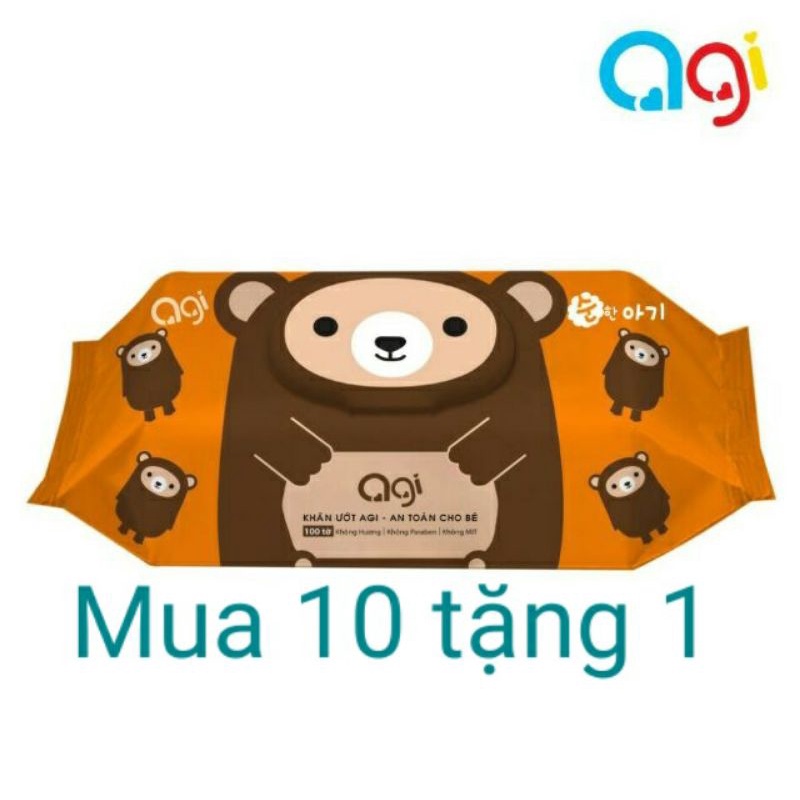 Combo 10 gói khăn ướt agi