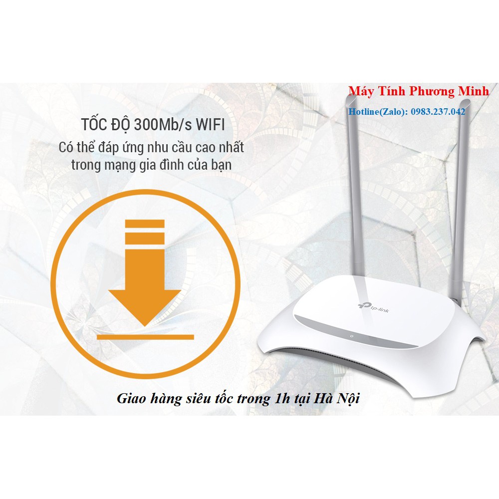 Bộ phát wifi Tplink 840N 2 râu (chính hãng) _Hàng chính hãng đổi mới trong thời gian bảo hành 24 tháng