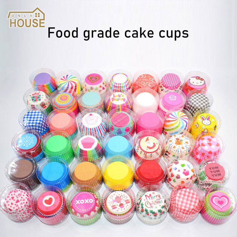 ONLY HOUSE Cốc Giấy Nướng Bánh muffin Chịu Nhiệt Độ Cao Chống Dầu Giá Đỡ