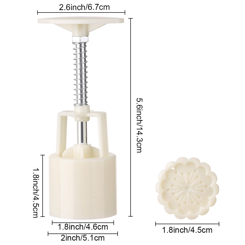 Khuôn Nhựa Nhấn Tay Ép Làm Bánh Trung Thu Hình Hoa Anh Đào/Mèo Sáng Tạo 50g DIY