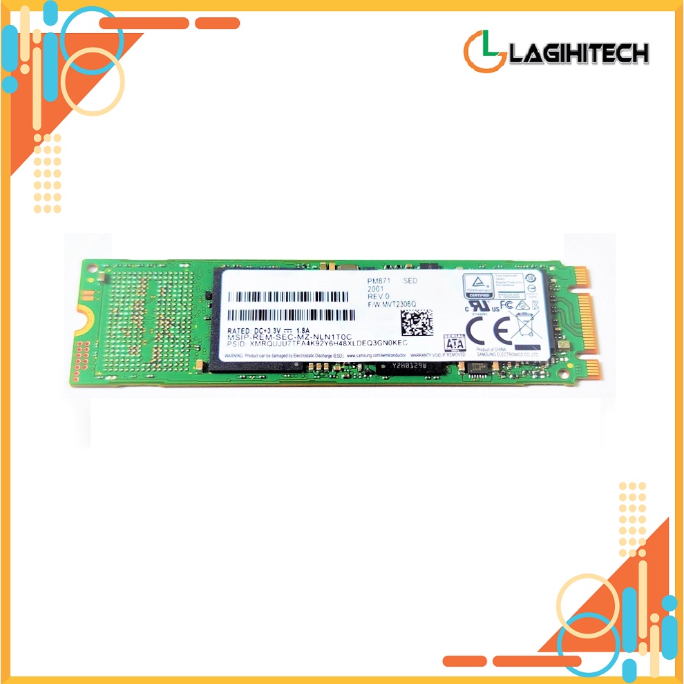 Ổ cứng SSD Samsung M2 SATA 2280 PM871B OEM - 128GB / 256GB Bảo hành 3 năm