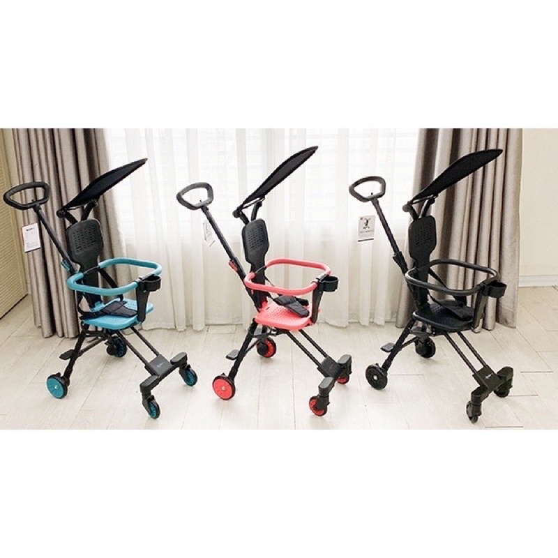 |Baongubaby| Xe đẩy gấp gọn cho bé VOVO playkid - Kinlee - Scooter 5 bánh xoay 360, xe đẩy du lịch trẻ em