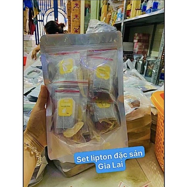 Sét trà Lipton thảo mộc Gia Lai 11 vị pha được 8 Ly thanh mát giải nhiệt - Gói 8 Set / 400g