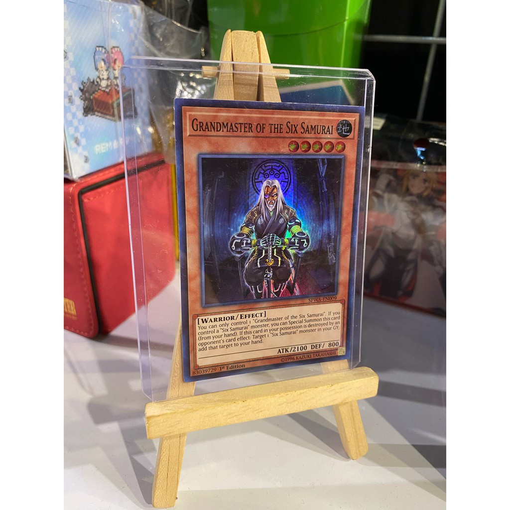 Lá bài thẻ bài Yugioh Grandmaster Of The Six Samurai – Super Rare - Tặng bọc bài nhựa bảo quản