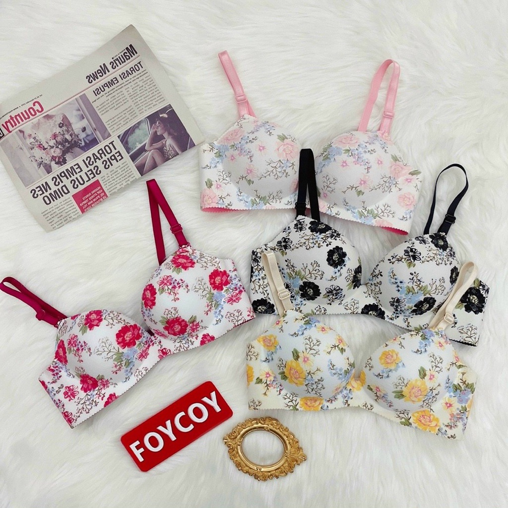 Áo ngực nữ, áo lót nữ đúc su đệm bàn tày không gọng nâng ngực hoa đẹp nâng ngực | BigBuy360 - bigbuy360.vn