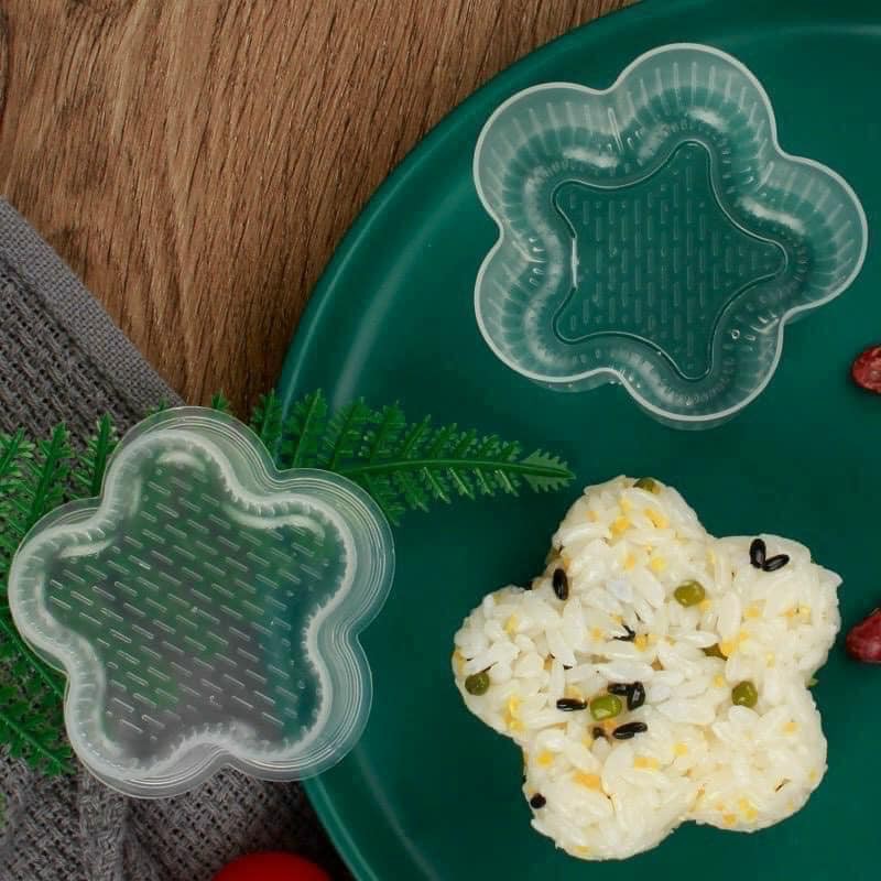 Set 7 khuôn ép, tạo hình cơm nắm, sushi, khuôn ăn dặm cho bé bằng silicon nhiều mẫu hình đáng yêu-giadungsieure