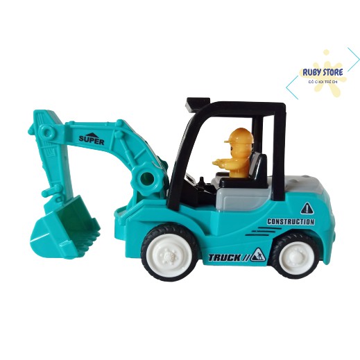 ĐỒ CHƠI XE CẦN CẨU ĐẨY TRỚN CHẠY NHANH, CÓ NGƯỜI NGỒI LÁI
