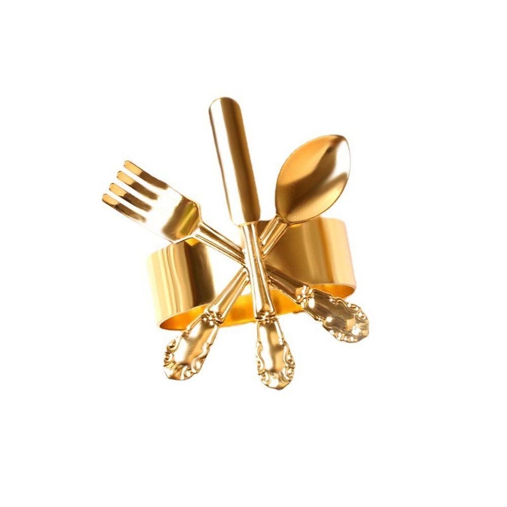 YOLA Set 1 / 6 Nút Cài Khăn Ăn Bằng Thép Không Gỉ