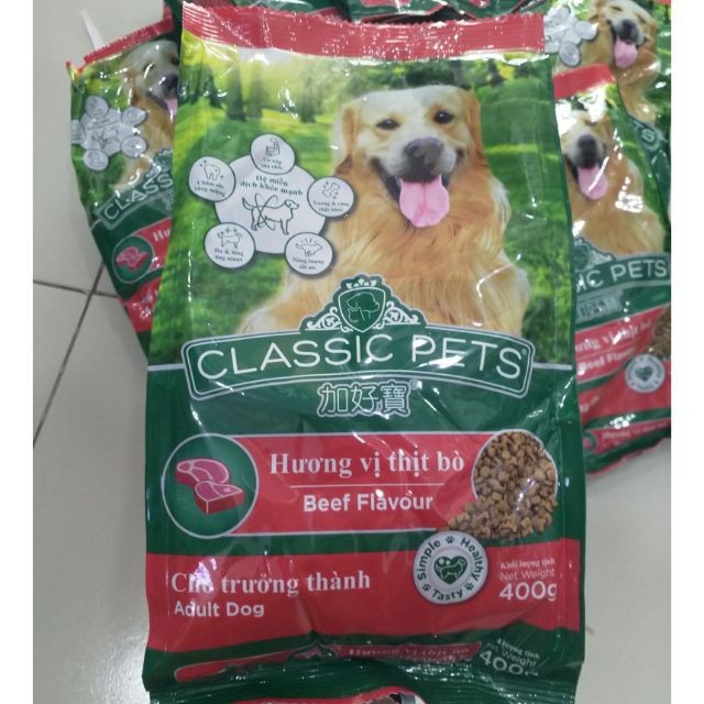 Thức ăn cho chó trưởng thành Classic Pets Adult hương vị thịt bò – 400g