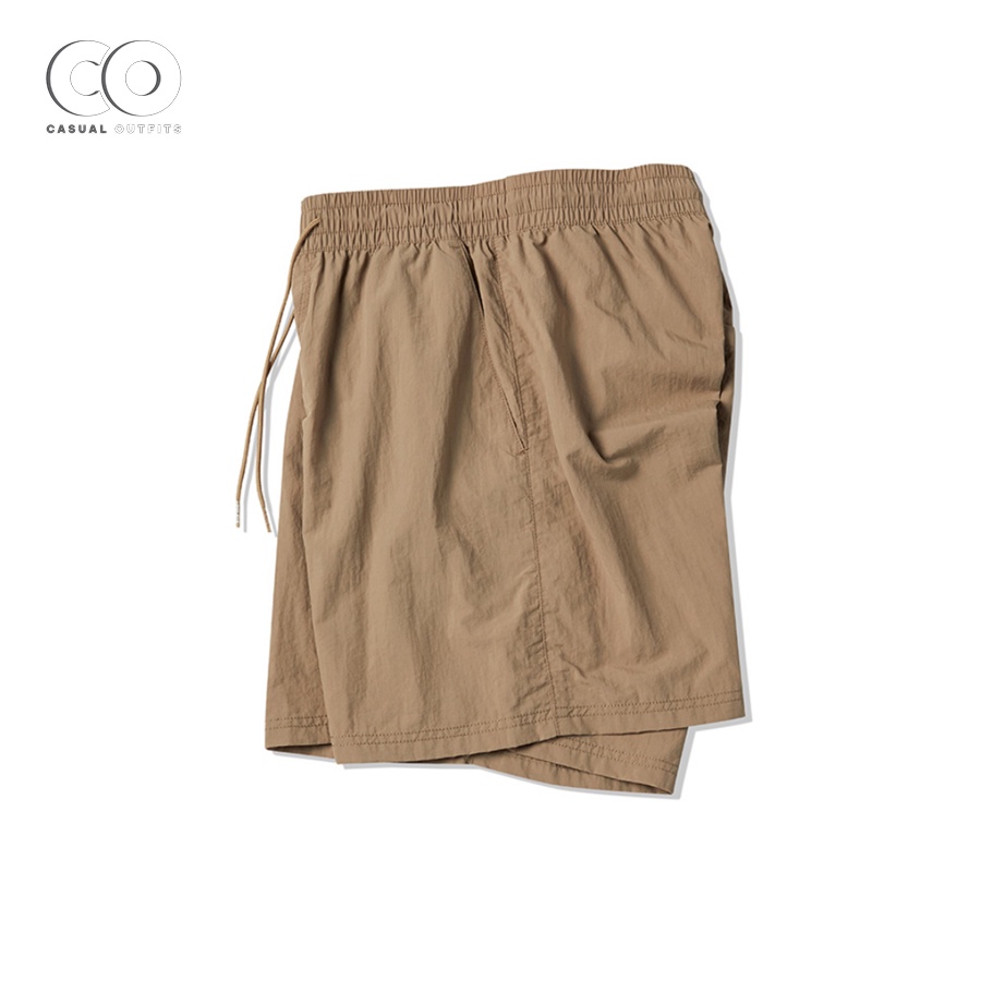 Quần short Polkin basic unisex nam nữ form relaxed thoáng khí - Màu Beige