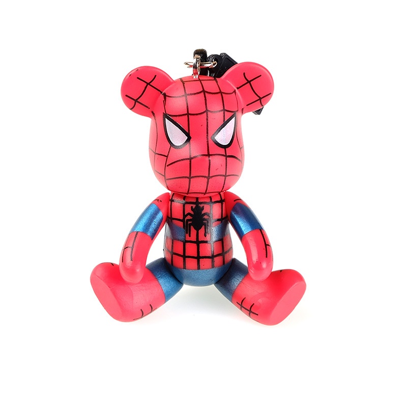 1 Móc Khóa Hình Spider-Man Avengers Gấu Bằng Kim Loại Gắn Điện Thoại Di Động
