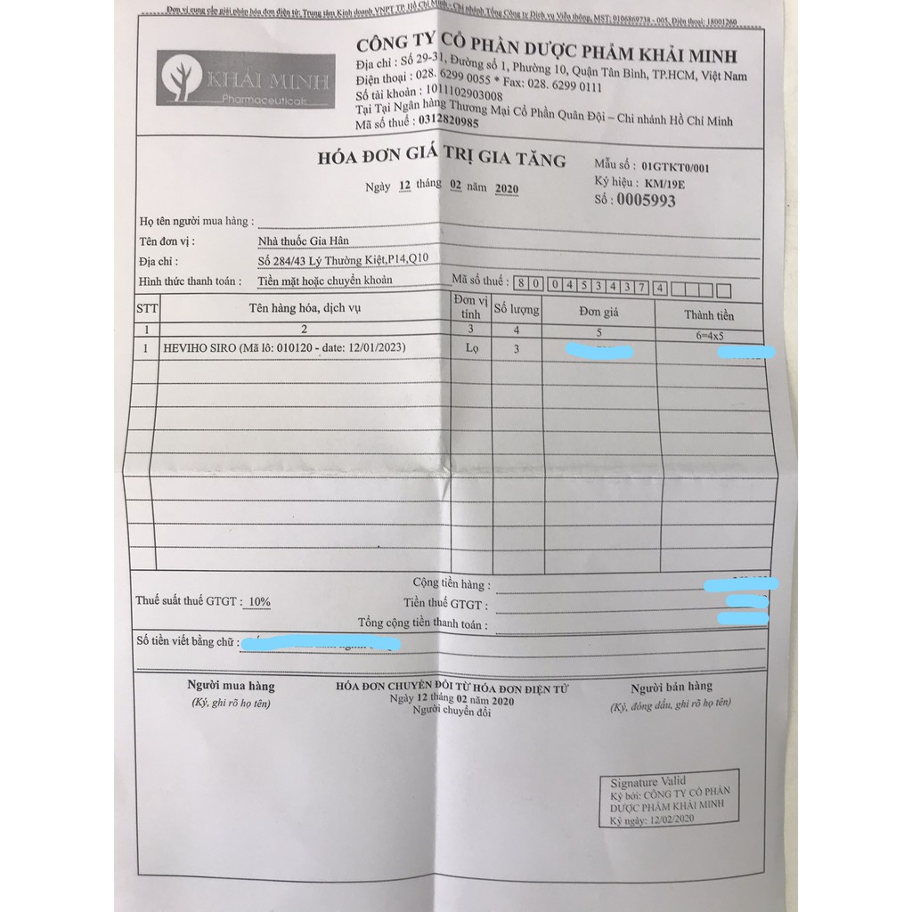 Siro heviho hỗ trợ giảm ho, đau rát họng, long đờm chai 100ml