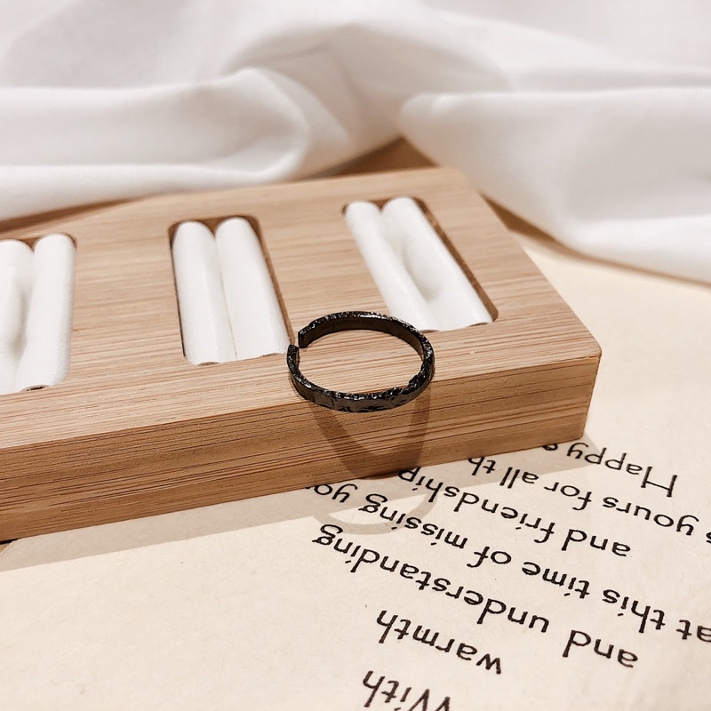 Nhẫn bạc SOFF CLUB S925 mạ thiếc đen không phai, không ra màu