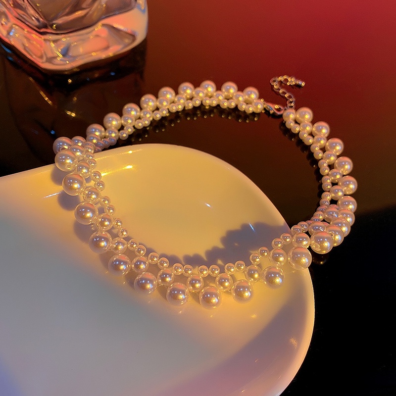 Thời Trang Vòng Cổ Choker Đính Ngọc Trai Phong Cách Hàn Quốc Thanh Lịch Cho Nữ