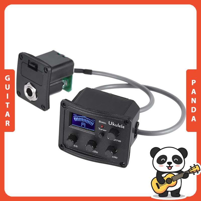 EQ Ukulele Chuyên Nghiệp Tích Hợp Tuner Chỉnh Dây Cao Cấp Lên Dây Ukulele 2 Trong 1