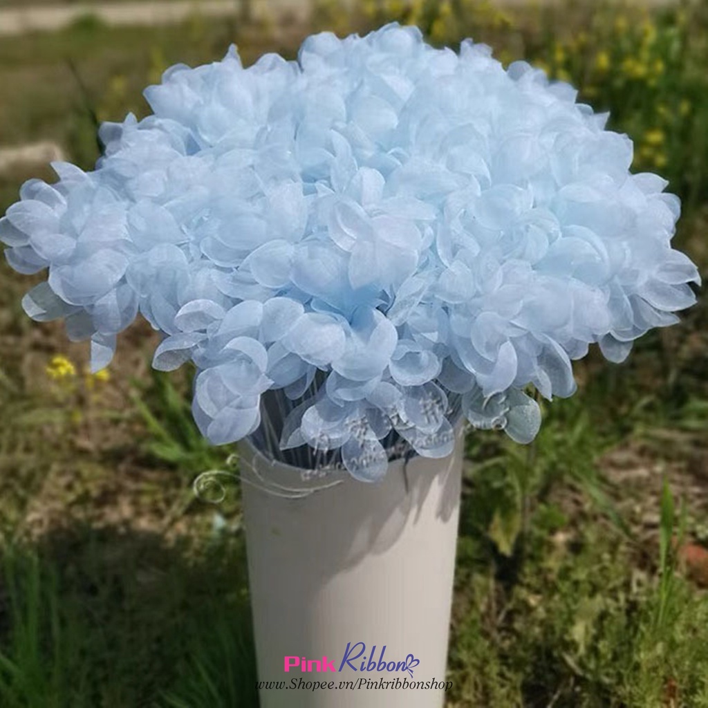 TÚI 10 CÁNH - Cánh hoa voan so le 2 cỡ 8cm và 12cm