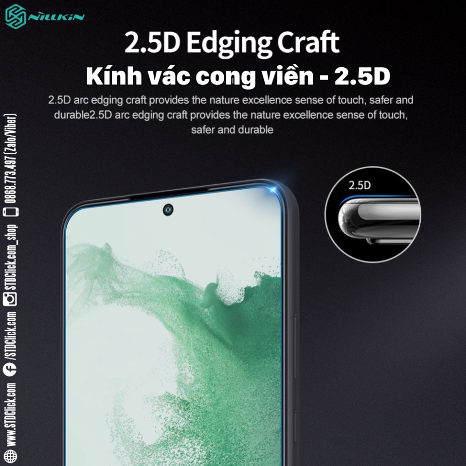 KÍNH CƯỜNG LỰC SAMSUNG S22 PLUS 5G NILLKIN H+PRO CHÍNH HÃNG - HÀNG CHUẨN