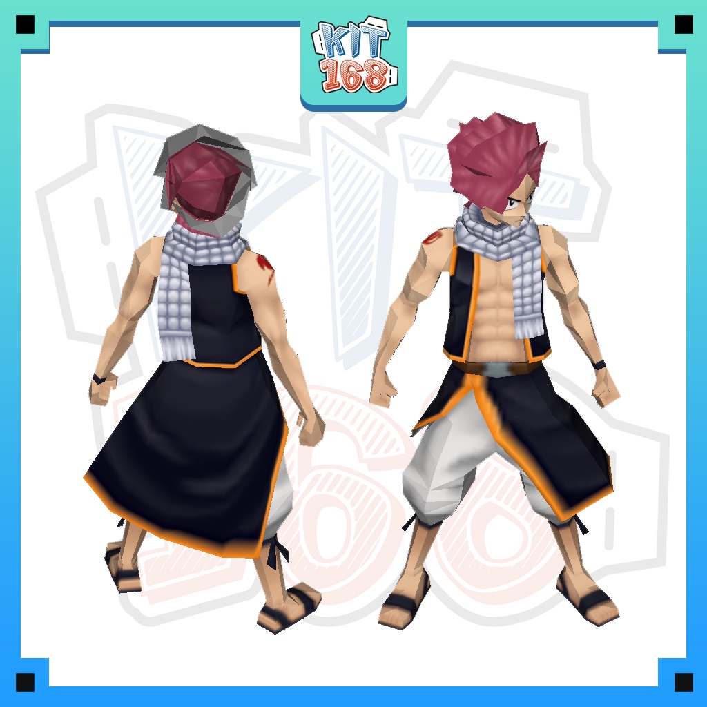 Mô hình giấy Anime Game Natsu Dragneel - Fairy Tail