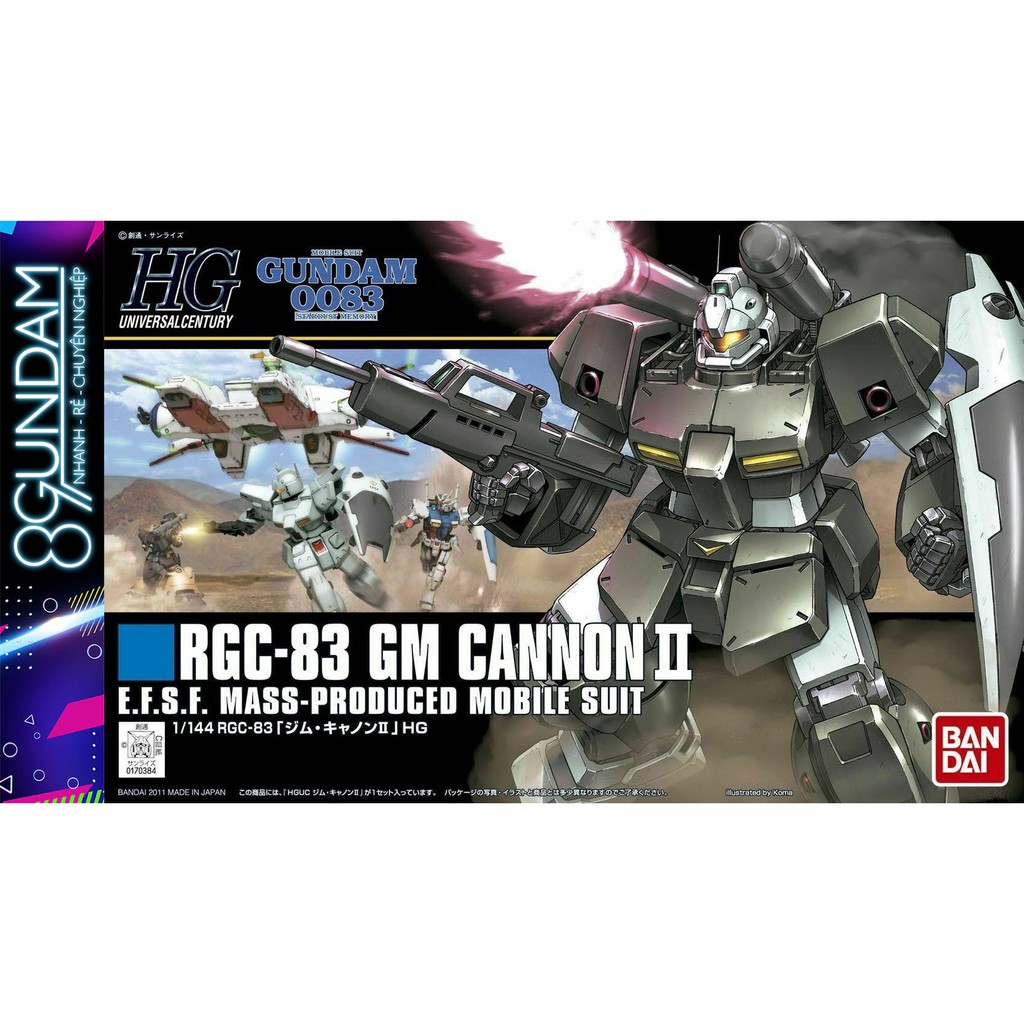 Mô Hình Lắp Ráp HG UC GM Cannon II