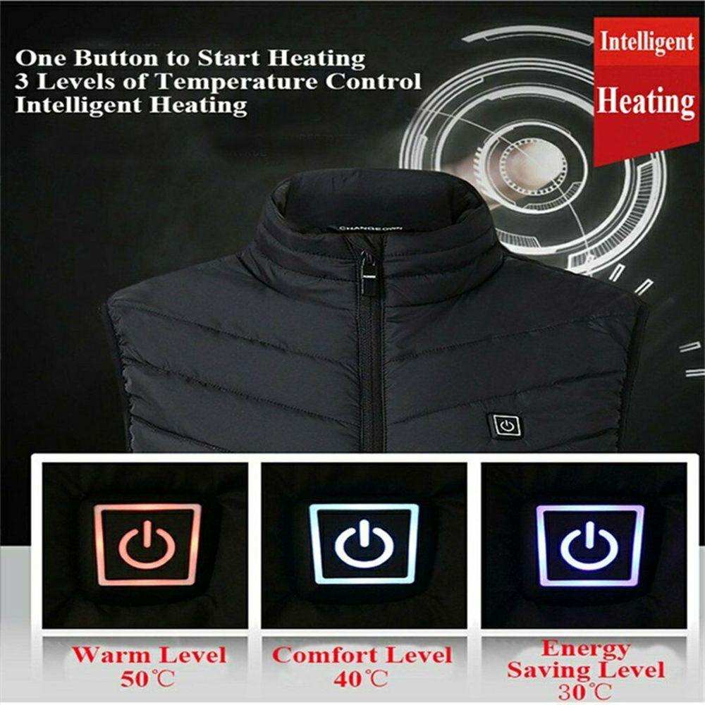 SOFTNESS Áo Khoác Sát Nách Giữ Ấm Bằng Điện Thoải Mái