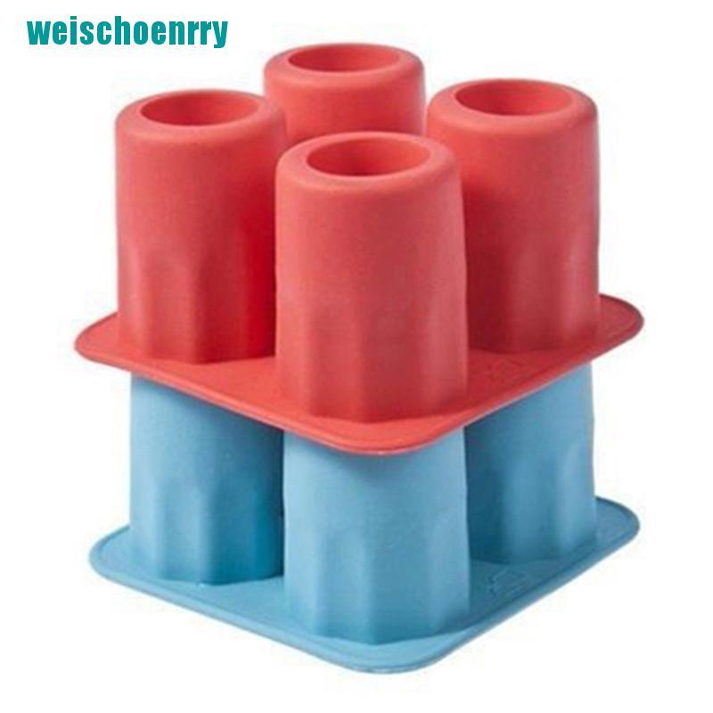 Rér●Khuôn Silicone Làm Đá 4 Ngăn Hình Chiếc Cốc