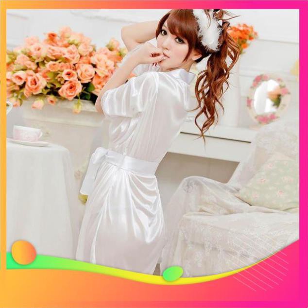 [ COSPLAY SEXY KATA - HÀNG CAO CẤP ] Áo choàng ngủ lụa satin phong cách kimono sexy | BigBuy360 - bigbuy360.vn