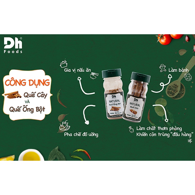 ( COMBO 2 HŨ) NATURAL Quế Ống Bột 40gr Dh Foods là loại gia vị rất quen thuộc trong nhiều nền ẩm thực