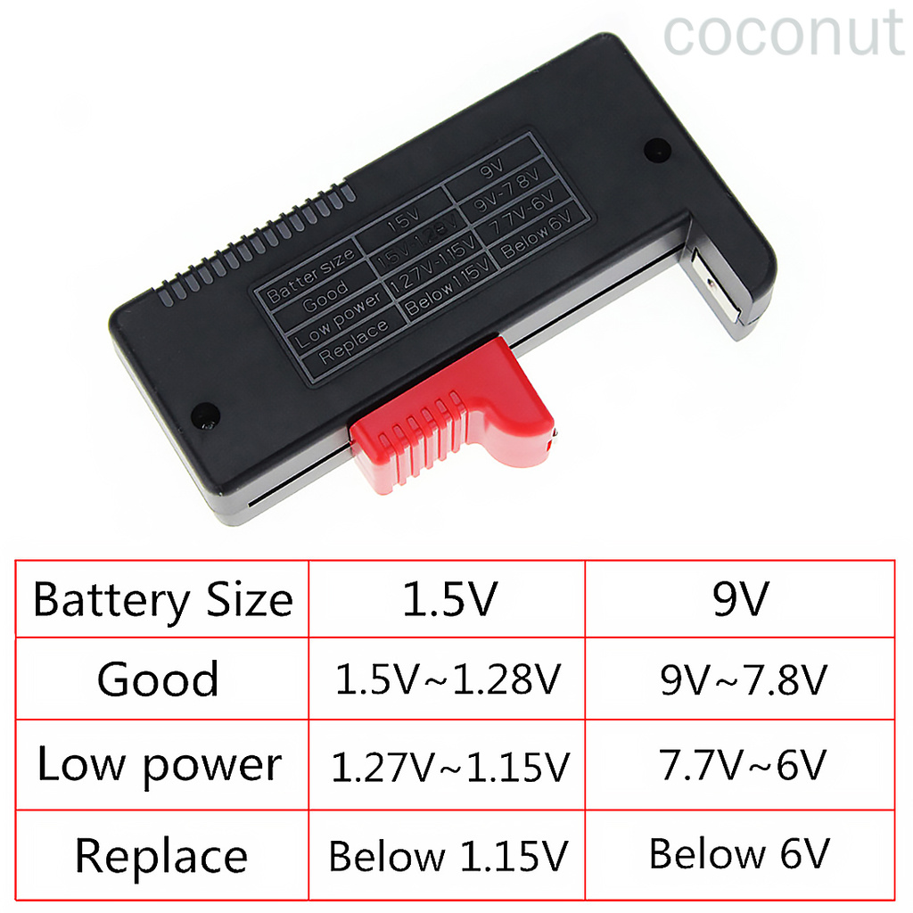 Thiết Bị Kiểm Tra Pin Sạc Aa Aaa 9v 1.5v