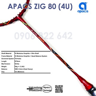 VỢT CẦU LÔNG APACS ZIG 80