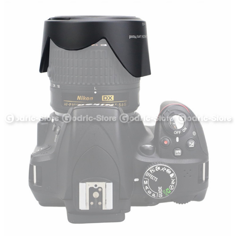 Loa Che Nắng Hb-n106 Cho Ống Kính Máy Ảnh Nikon Af-p Dx Nikkor 18-55mm F / 3.5-5.6g Vr / G Bayonet Hbn106