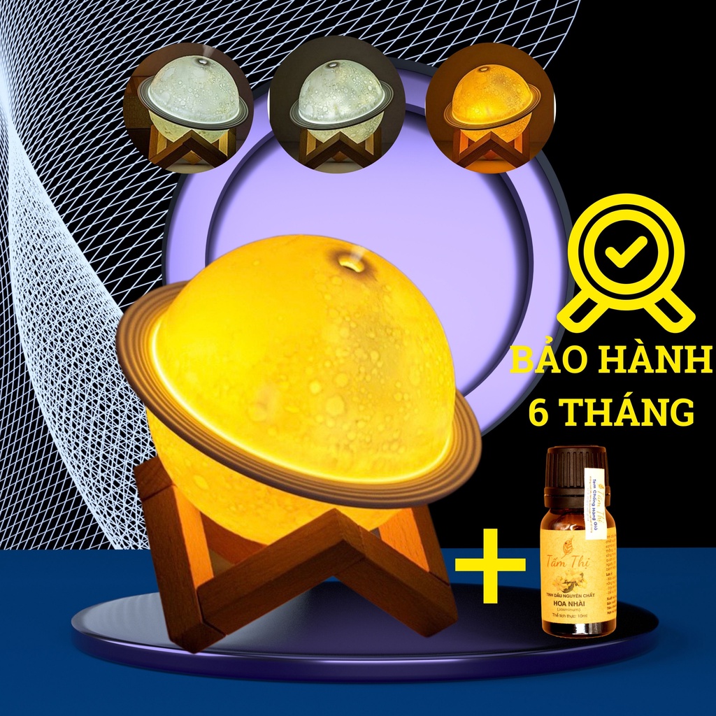 Máy Phun Sương Tạo Ẩm Mặt Trăng Trang Trí Cho Phòng Ngủ Máy Xông Tinh Dầu Tỏa Hương Thơm Phòng Tạo Ẩm  Đuổi Muỗi