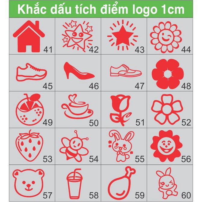 Khắc con dấu tích điểm, logo sticker chỉ đóng trên giấy và gỗ