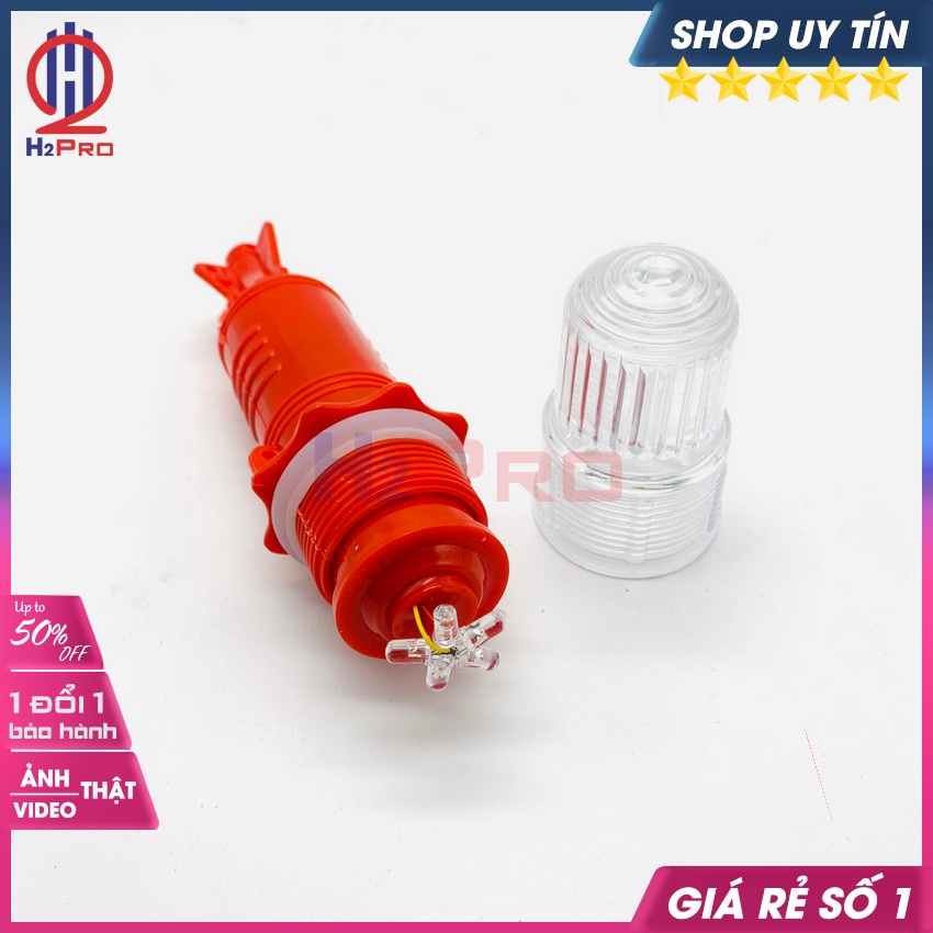 Đèn Chớp Cảnh Báo Vỏ Đỏ-Nháy Đỏ Chống Nước Tặng Pin Đại, Đèn Báo Hiệu Tàu Biển, Thu Hút Khách Hàng Cao Cấp-H2Pro Audio