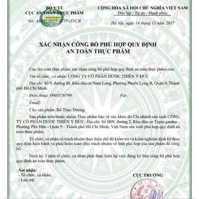 Bổ thận âm và dương Opc