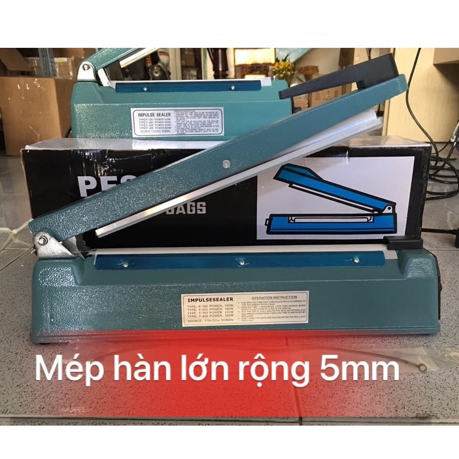 Máy hàn mép bao nilong, máy hàn mép túi LOẠI SẮT 40CM MÉP HÀN TO 5MM,Máy hàn mép túi dập tay