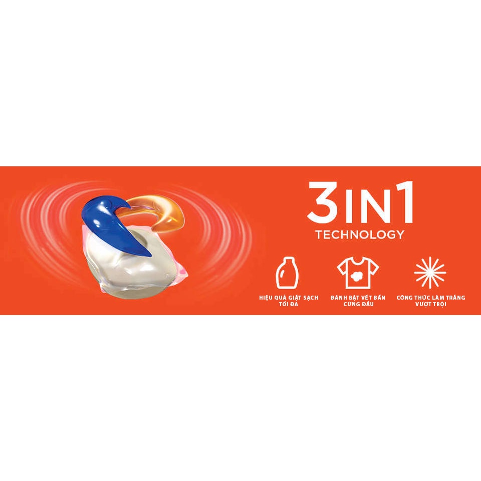 VIÊN GIẶT XẢ QUẦN ÁO TIDE PODS MỸ SIÊU TIẾT KIỆM (42v/bịch/967g)