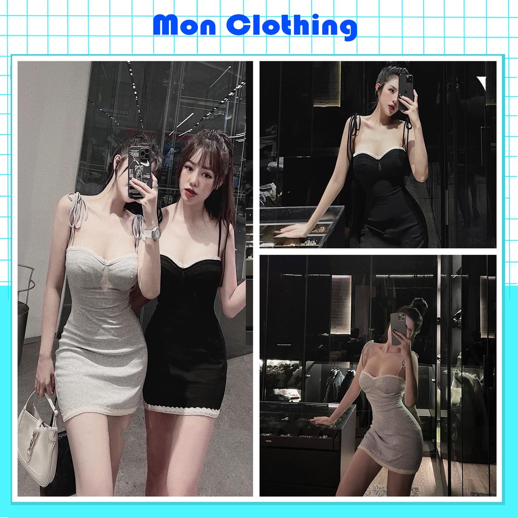 Đầm Ngủ Body 2 Dây Viền Ren ( Có Đệm Ngực ) Sexy Cực Hot Váy Ngủ Ren Hoa | BigBuy360 - bigbuy360.vn