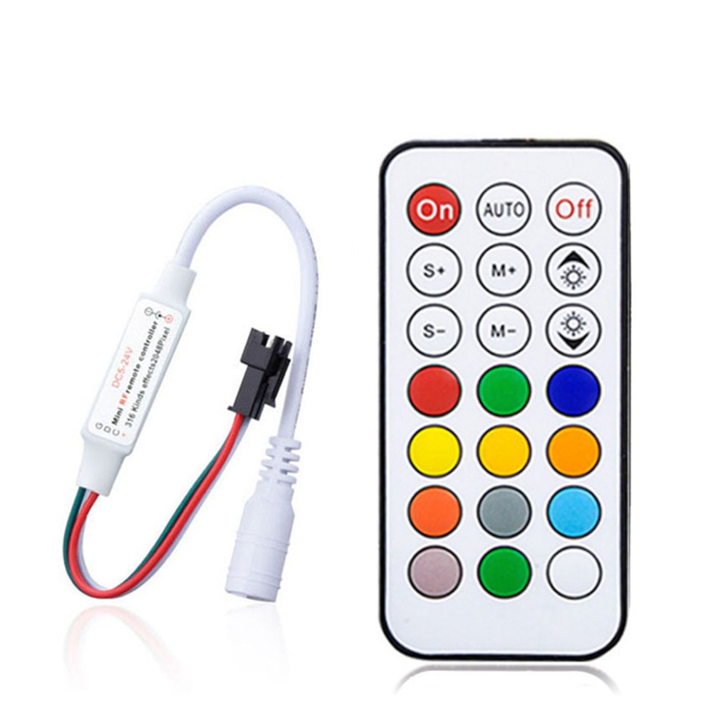 Điều khiển đèn led từ xa Xnbada Ws2811 Ws2812B 14 / 17 / 21 nút bấm dc 5 - 24v