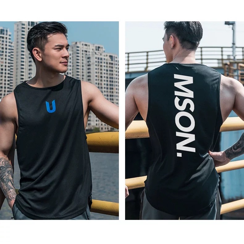 Áo Ba Lỗ Nam - Tanktop GYM SHARK - Thun Siêu Mát