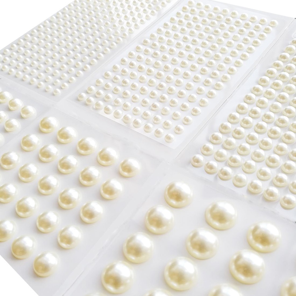 [Hàng mới về] Đá trang trí làm đẹp mặt / cơ thể / móng tay tạm thời hình ngọc trai nhân tạo 3d 3 / 4 / 5 / 6mm diy