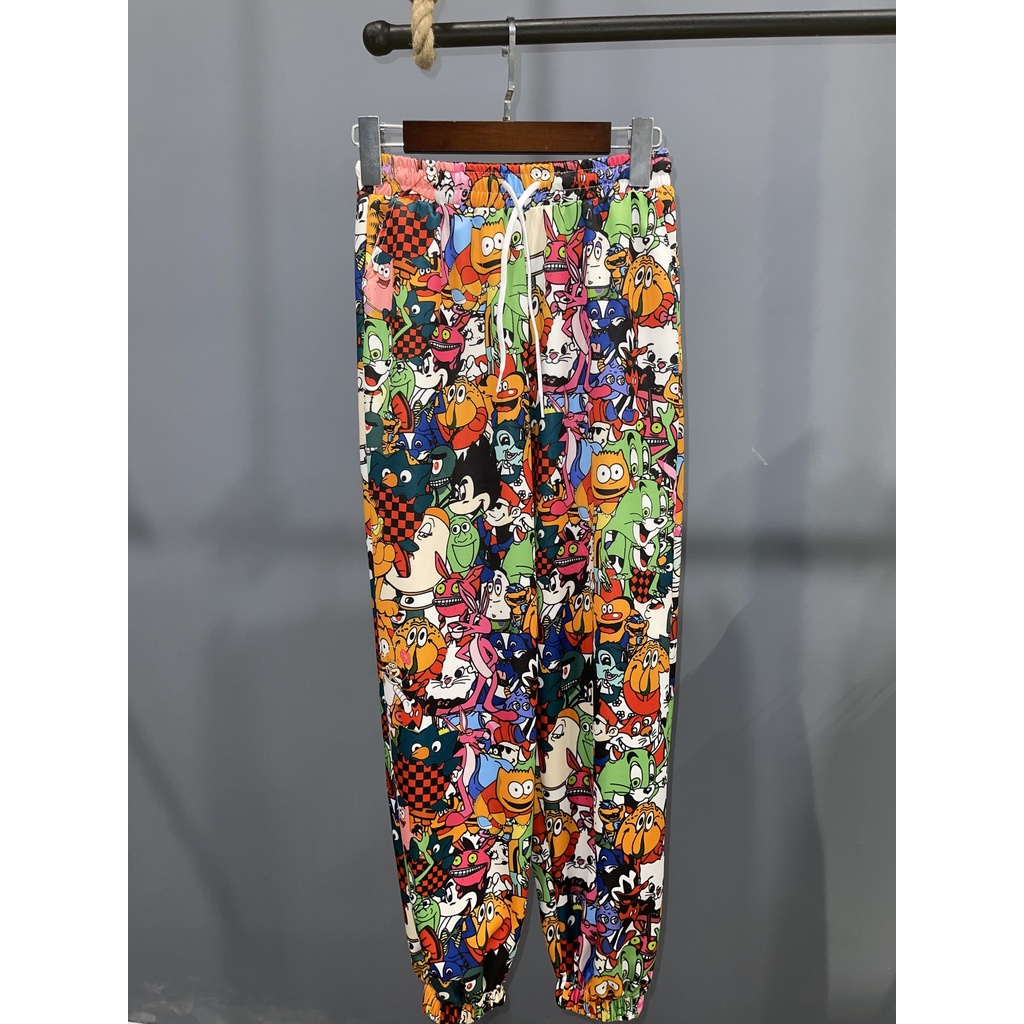 Quần Jogger Ống Rộng Unisex họa tiết cartoon hoạt hình dễ thương MS01 - THE F BRAND