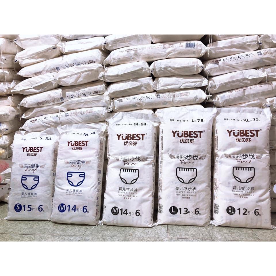 Bỉm Yubest Angel  Nội Địa Trung Quốc Dán và Quần S90/L84/XL78/XXL72