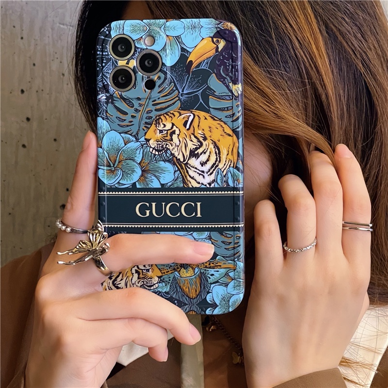 Ốp Điện Thoại Silicon IMD Mềm Hình Thương Hiệu Gucci Cho iPhone X XS MAX XR 8 Plus 7Plus iPhone 11Promax 12Promax 13Promax