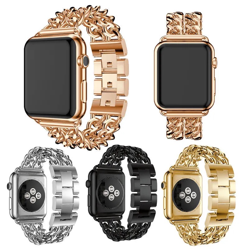 Dây Đeo Đồng Hồ Bằng Thép Không Gỉ Denim Đính Kim Cương Giả Cho Apple Watch Series 8 7 6 SE5 4 3 2 49 45 41 40 44 38 42 MM