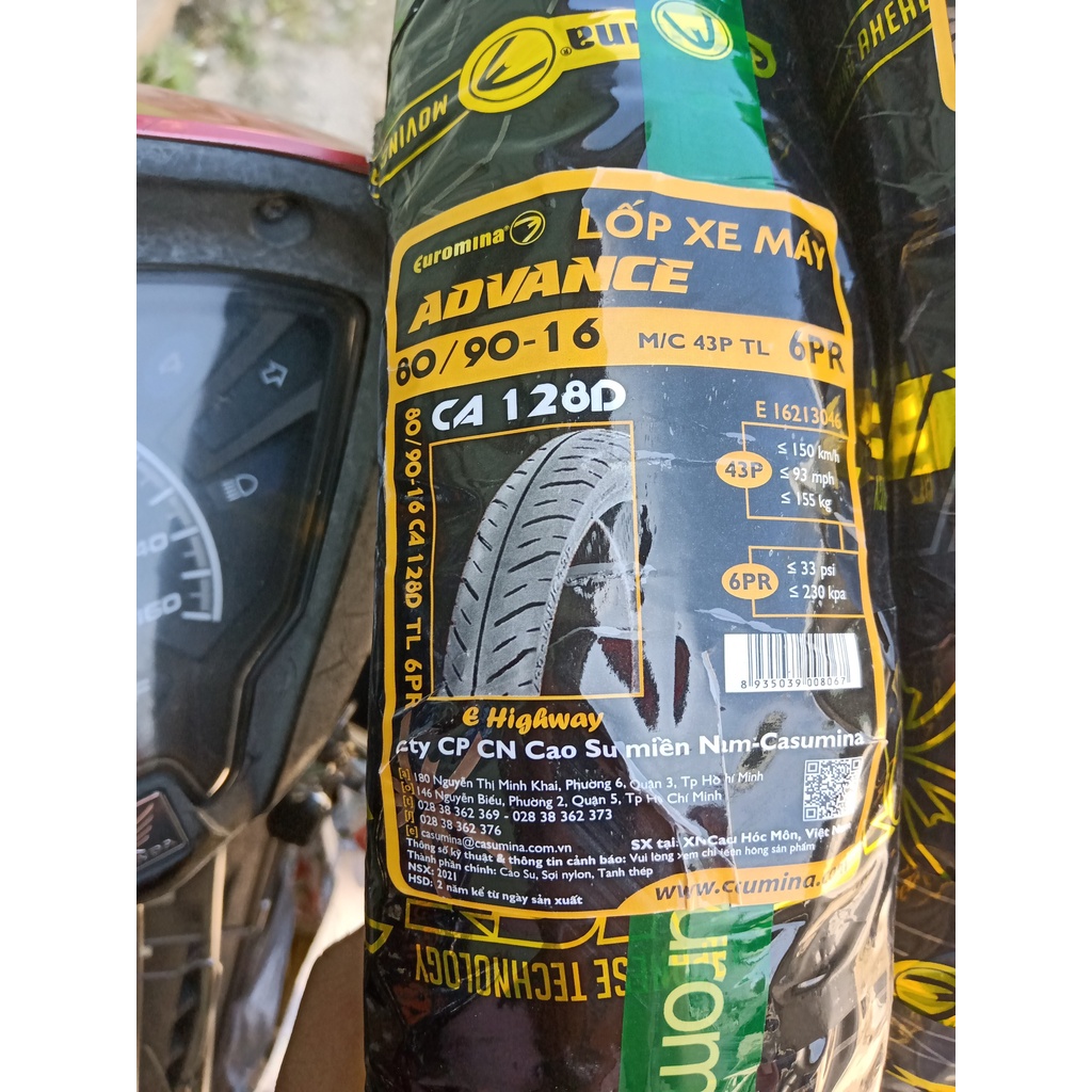 Lốp sau (tải) Novo 80/90-16 chính hãng Euromina (Casumina)