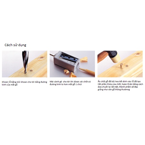 Bộ mũi khoan côn phá mắt gỗ và gọt chốt, Star-M, No.4950 [MADE IN JAPAN]