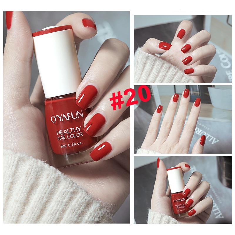 Sơn móng tay dạng Lột Oyafun 8ml nhanh khô màu thời trang