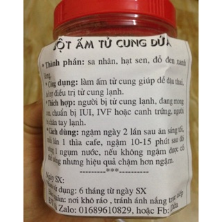 Bột sa nhân ấm tử cung 0,5kg cho kate