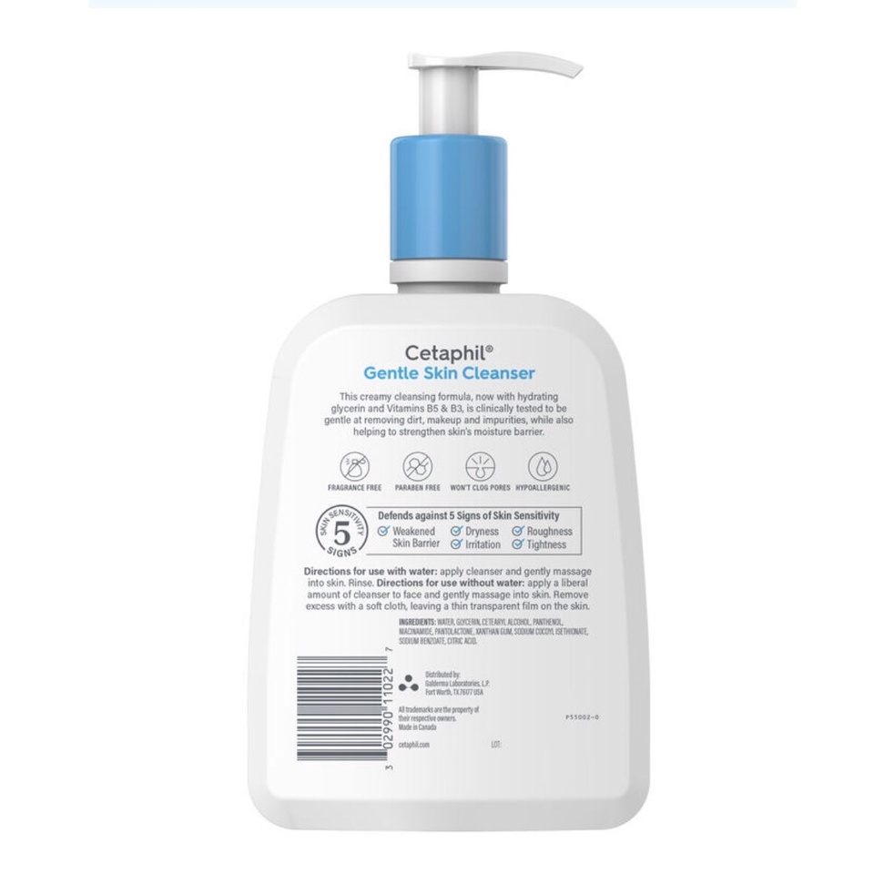 Sữa Rửa Mặt Dịu Nhẹ Cho Da Nhạy Cảm Cetaphil Gentle Skin Cleanser Mall Mỹ 118Ml - 591Ml
