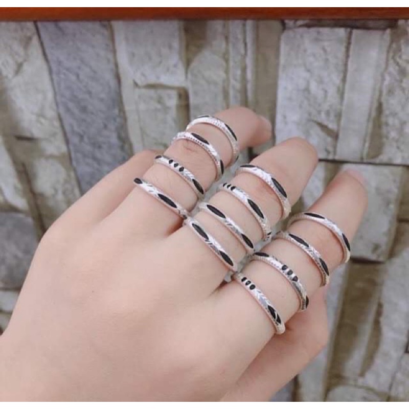 Nhẫn bạc long voi nhân tạo bạc BNP